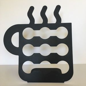 Iron steaming coffee K cup holder